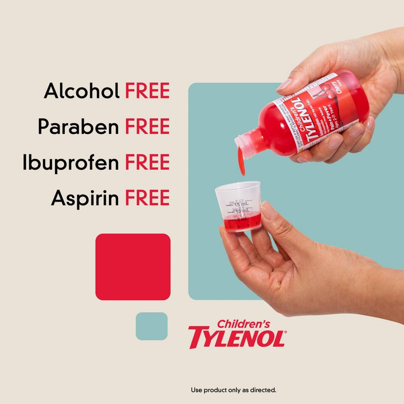 Children's Tylenol Pain + Fever Relief Liquid - Acetaminophen - Cherry - 4 fl oz