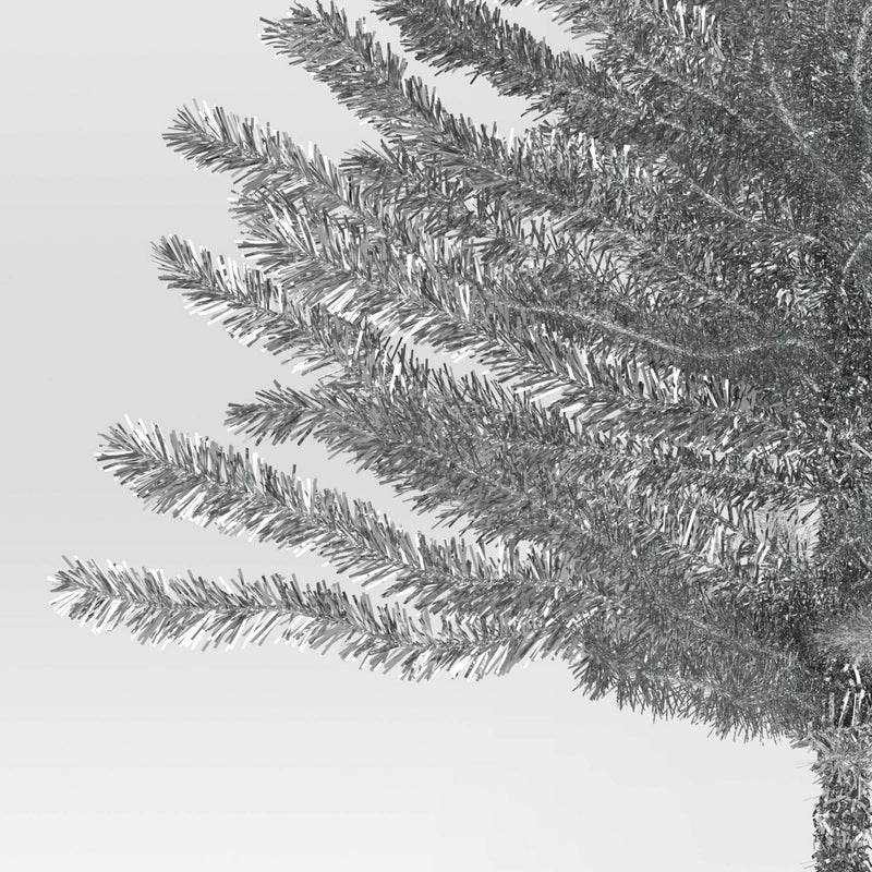 24" Unlit Tinsel Mini Artificial Christmas Tree Silver - Wondershop (LOCAL PICKUP ONLY)