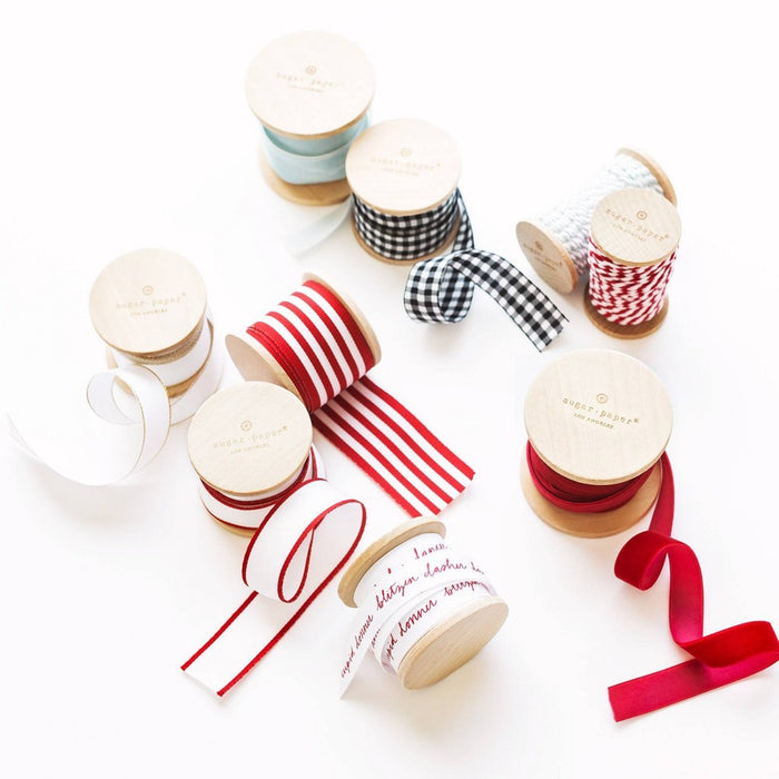 5/8" Velvet Fabric Ribbon 15' Red - Sugar Paper + Target