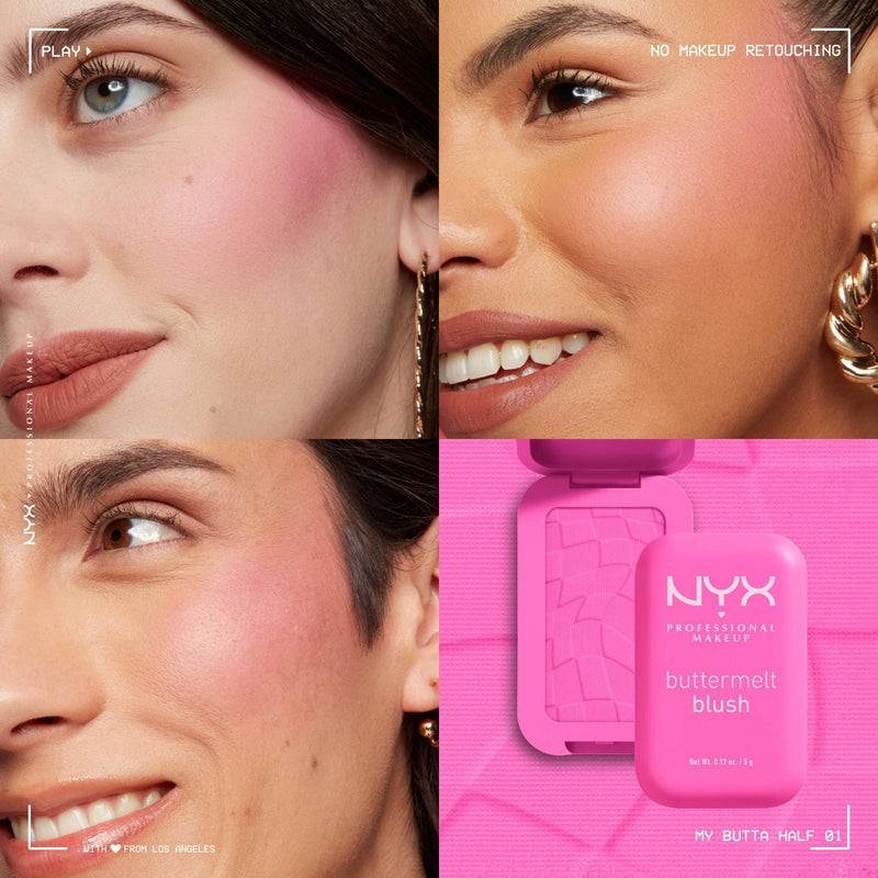 NYX Professional Makeup Buttermelt Blush - My Butta Half - 0.17oz