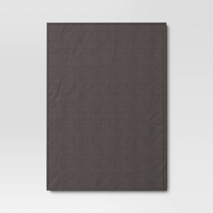Chenille Throw Blanket with Faux Shearling Reverse Gray - Threshold