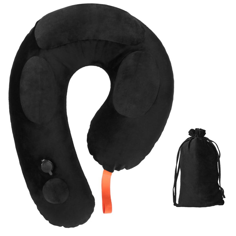Albatross Health New England Travel Pillow Great for First and Business Class, All-Round Support to Head/Neck/Chin, Inflatable Travel Neck Pillow for Airplane, Train.