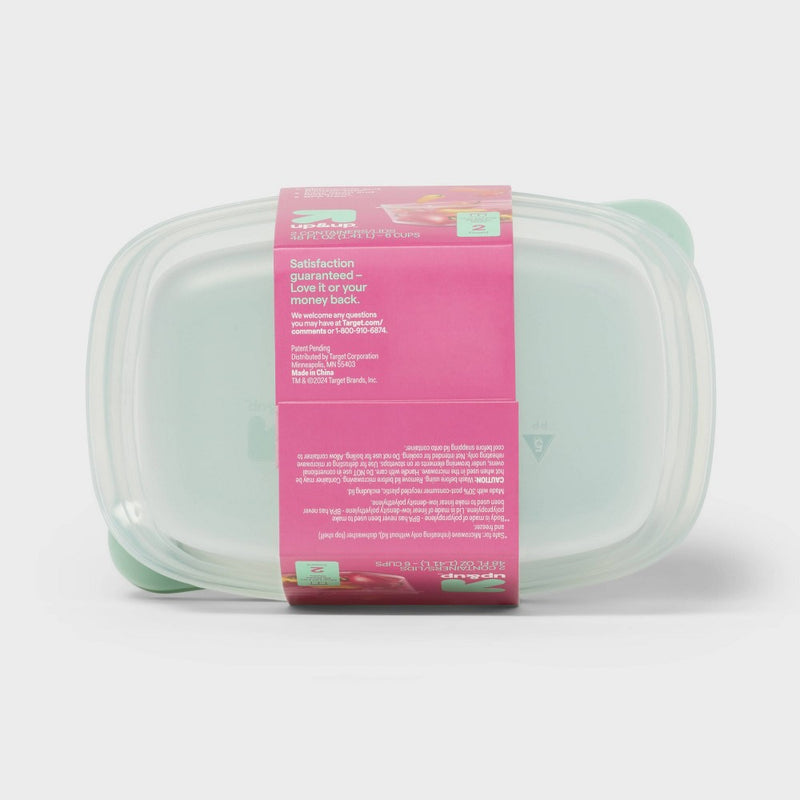 Snap & Store Rectangle Food Storage Containers - 48 fl oz/2ct - up&up