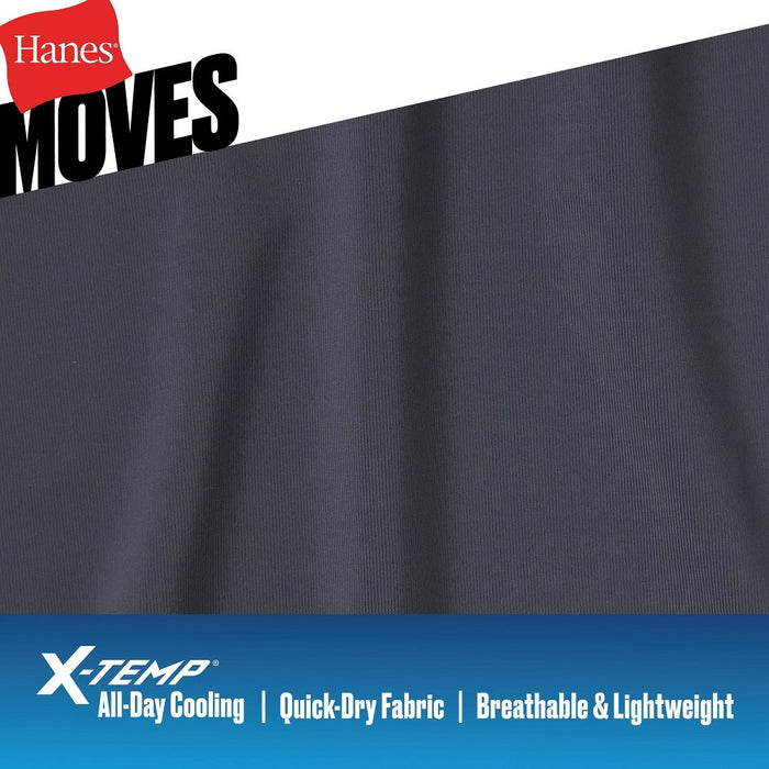 Hanes Moves Premium Men's Anti-Chafe Total Support Pouch X-Temp Boxer Briefs 2pk - Black/Blue L