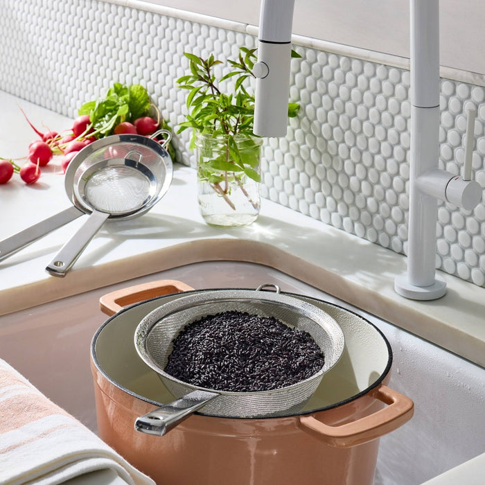3pc (3", 5", and 8") Stainless Steel Mesh Strainer Set Silver - Figmint