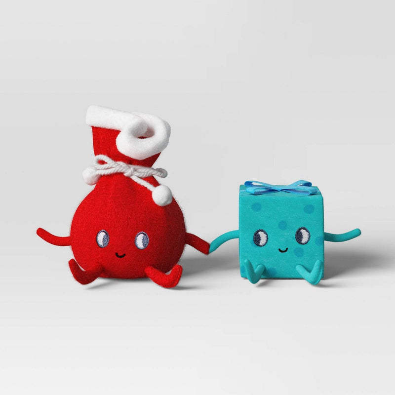 Felt Gift Bag and Gift Box Duo Christmas Figurine - Wondershop