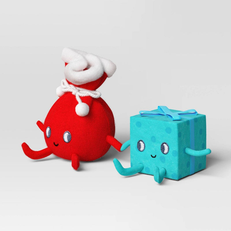 Felt Gift Bag and Gift Box Duo Christmas Figurine - Wondershop