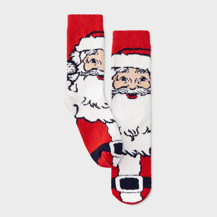 Men's Santa Cozy Crew Socks with Gift Card Holder - Wondershop Red 6-12