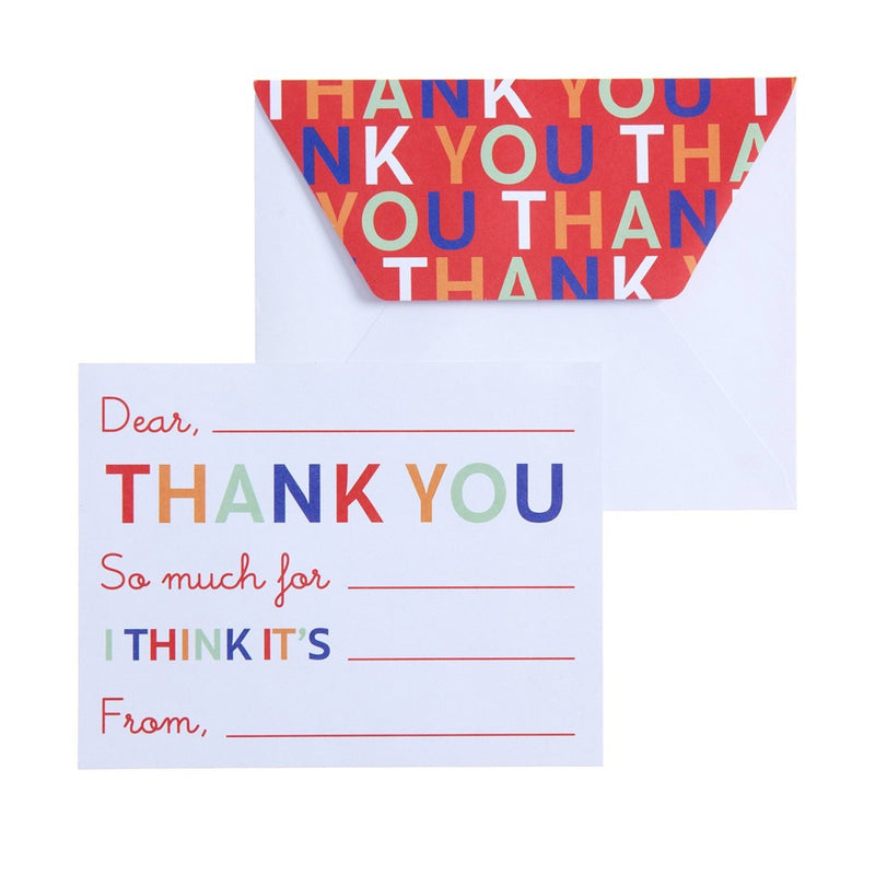 10ct Thank You Fill in Primary Cards