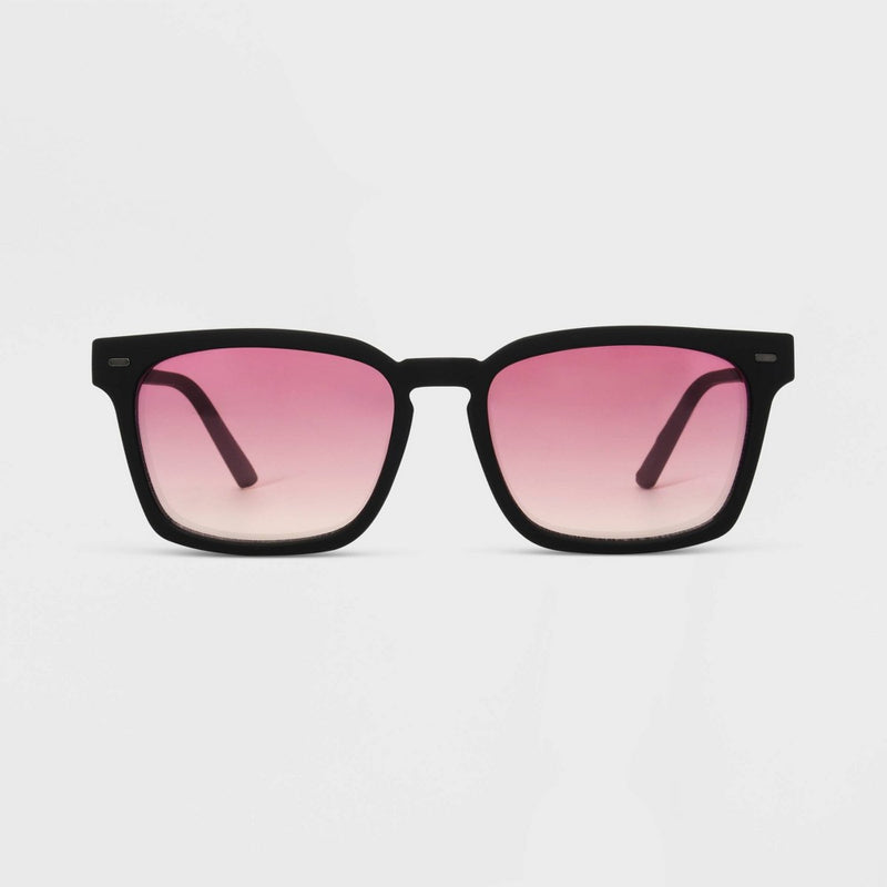 Men's Plastic Rectangle Sunglasses - Original Use Black