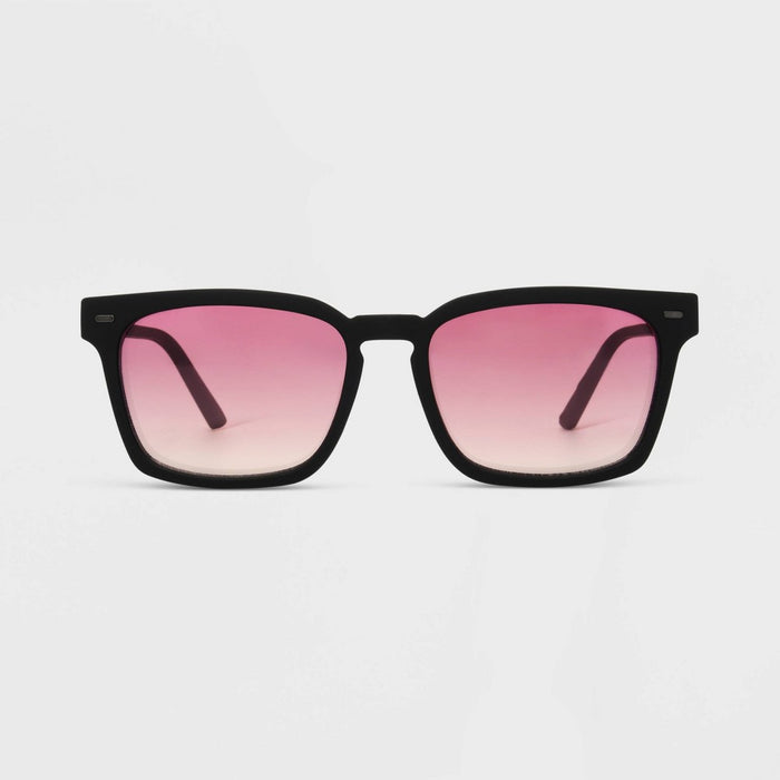Men's Plastic Rectangle Sunglasses - Original Use Black