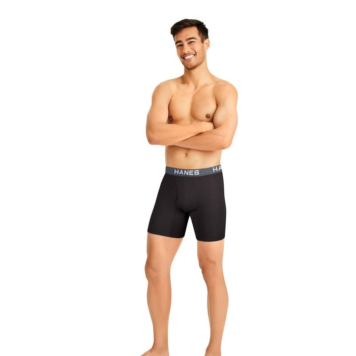 Hanes Premium Men's Comfort Flex Fit Boxer Briefs 3pk - Blue L