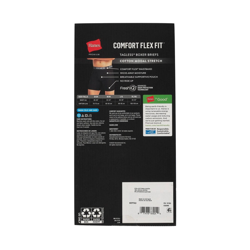 Hanes Premium Men's Comfort Flex Fit Boxer Briefs 3pk - Blue L