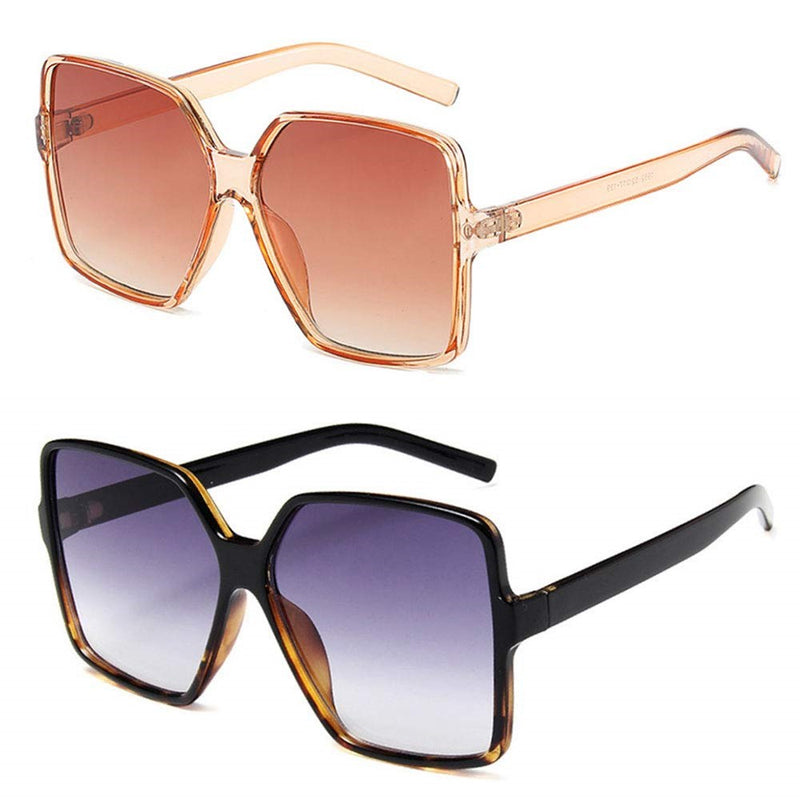 Dollger Oversized Square Sunglasses For Women Big Large Wide Fashion Shades For Men UV Protection Unisex