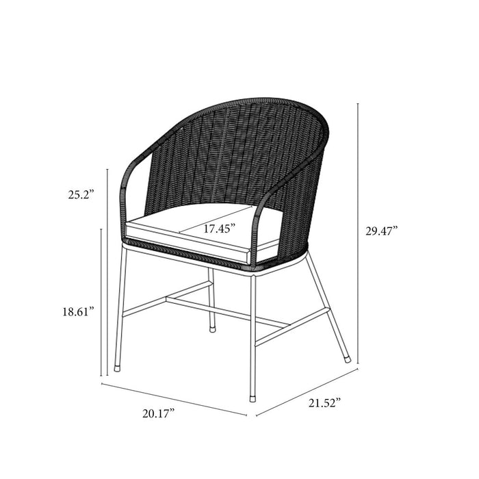 2pc Westcliff Seagrass Dining Chairs Natural/Black - Threshold designed with Studio McGee: Padded Seat, Metal Frame (LOCAL PICKUP ONLY)