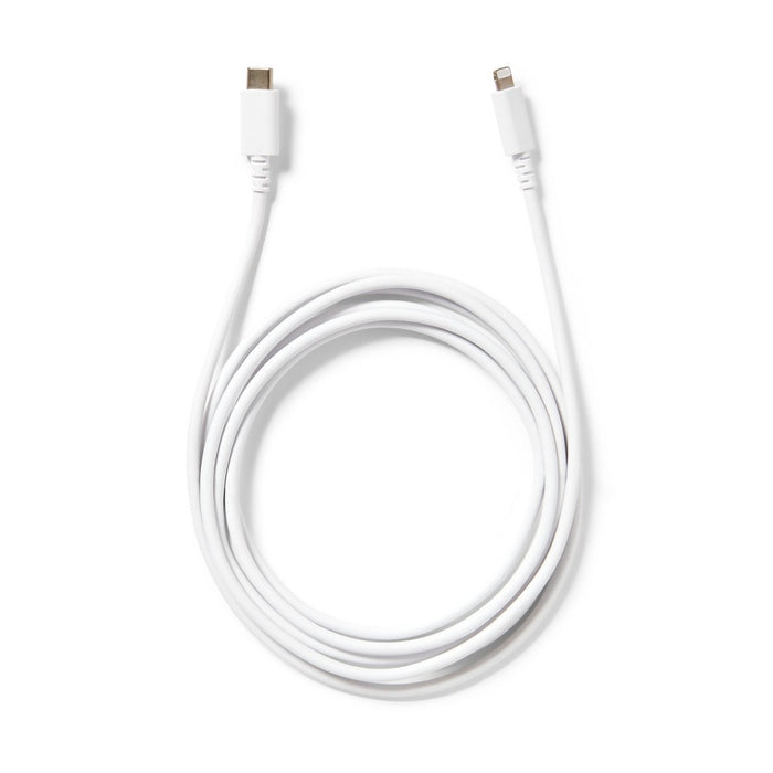 8' Lightning to USB-C Charging Cable - dealworthy White