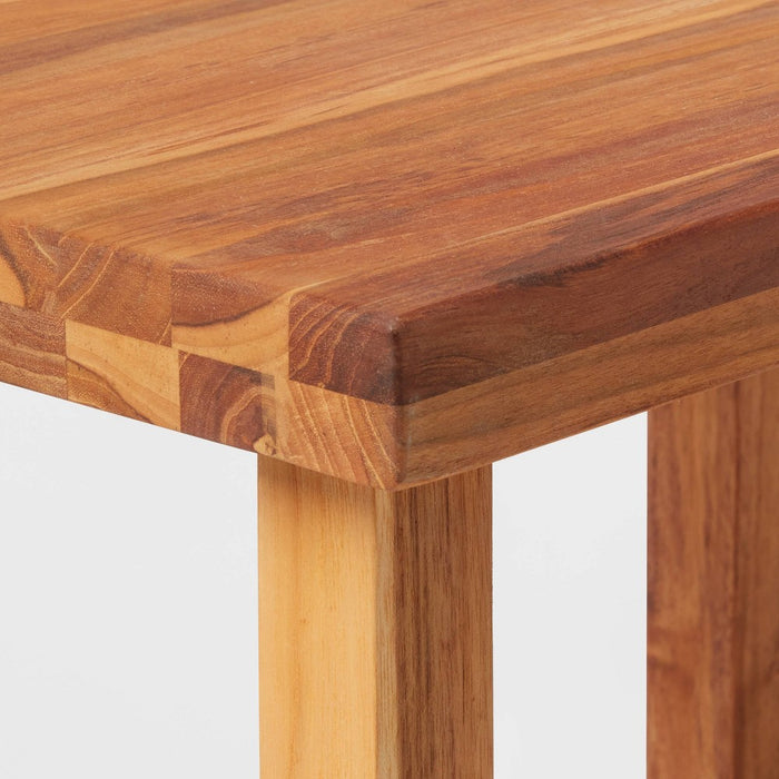 Sanctuary Wood Bench - Threshold: Teak Accent Stool, Spot Clean, Adult Assembly Required