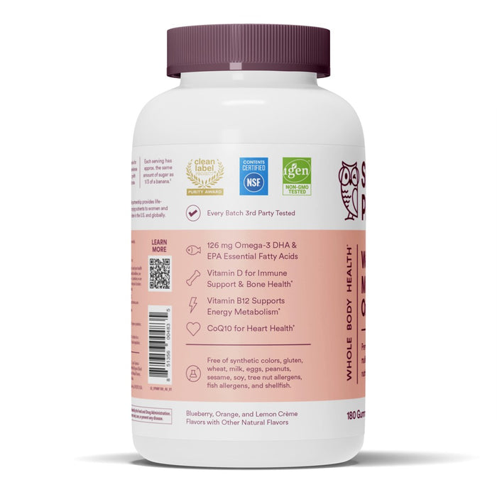 SmartyPants Women's Multi & Omega 3 Fish Oil Gummy Vitamins with D3, C & B12 - 180 ct