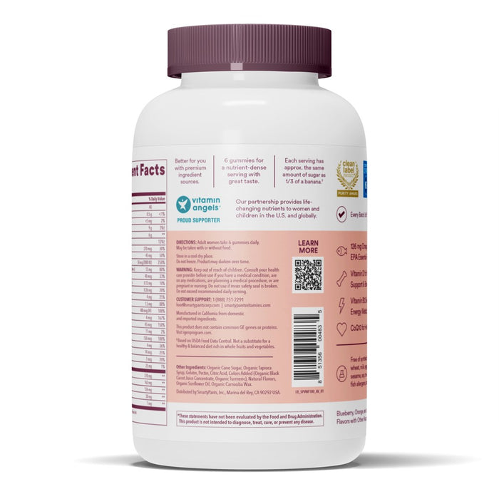 SmartyPants Women's Multi & Omega 3 Fish Oil Gummy Vitamins with D3, C & B12 - 180 ct