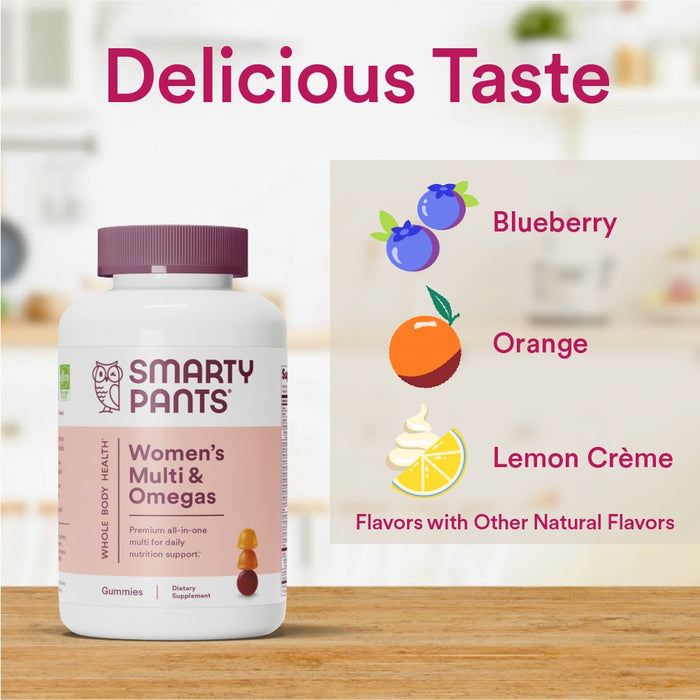 SmartyPants Women's Multi & Omega 3 Fish Oil Gummy Vitamins with D3, C & B12 - 180 ct