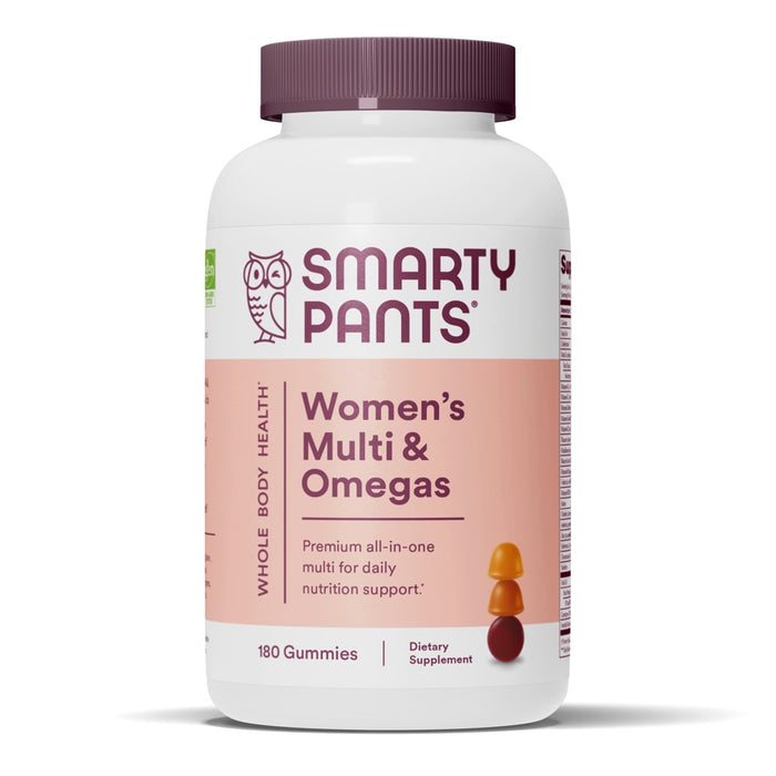 SmartyPants Women's Multi & Omega 3 Fish Oil Gummy Vitamins with D3, C & B12 - 180 ct