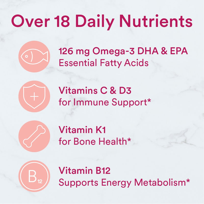 SmartyPants Women's Multi & Omega 3 Fish Oil Gummy Vitamins with D3, C & B12 - 180 ct
