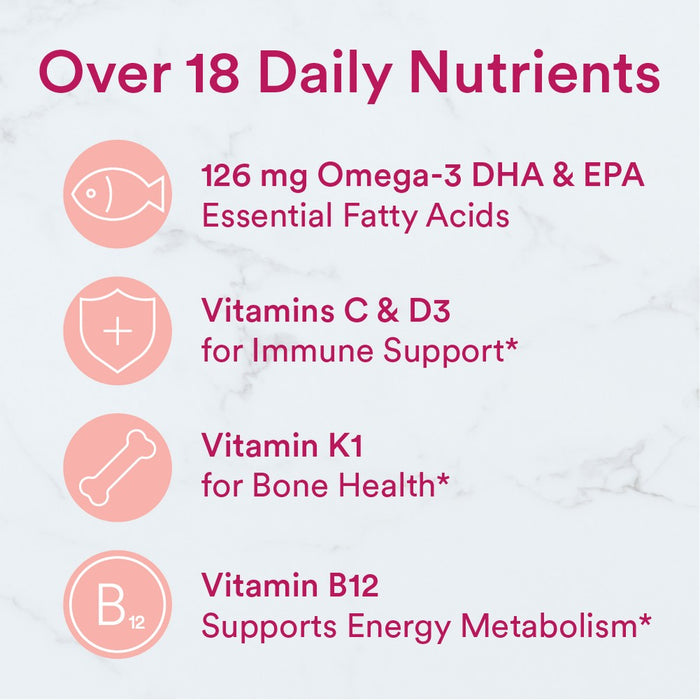 SmartyPants Women's Multi & Omega 3 Fish Oil Gummy Vitamins with D3, C & B12 - 180 ct