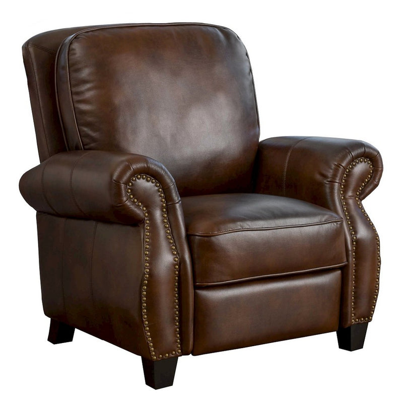 Torreon Polyurethane Leather Recliner Club Chair: Pushback, Birch Wood Legs - Christopher Knight Home (LOCAL PICKUP ONLY)