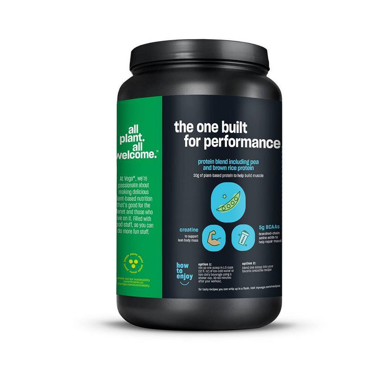 Vega Performance Protein + Creatine Plant Based Vegan Powder - Chocolate - 23.4oz