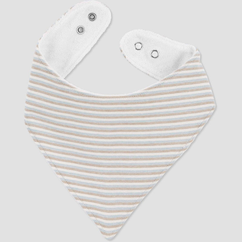 Carter's Just One by You Baby Girls' 3pk Striped Bib - Blue/Brown