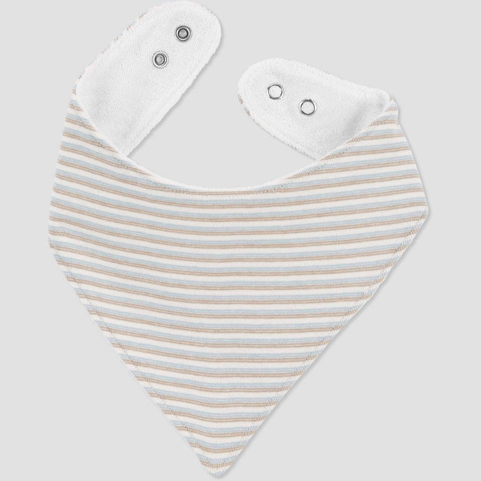 Carter's Just One by You Baby Girls' 3pk Striped Bib - Blue/Brown