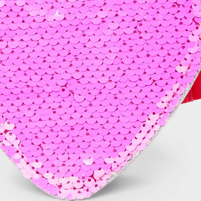Girls' Heart Shaped Flip Sequin Crossbody Bag - Cat & Jack Pink