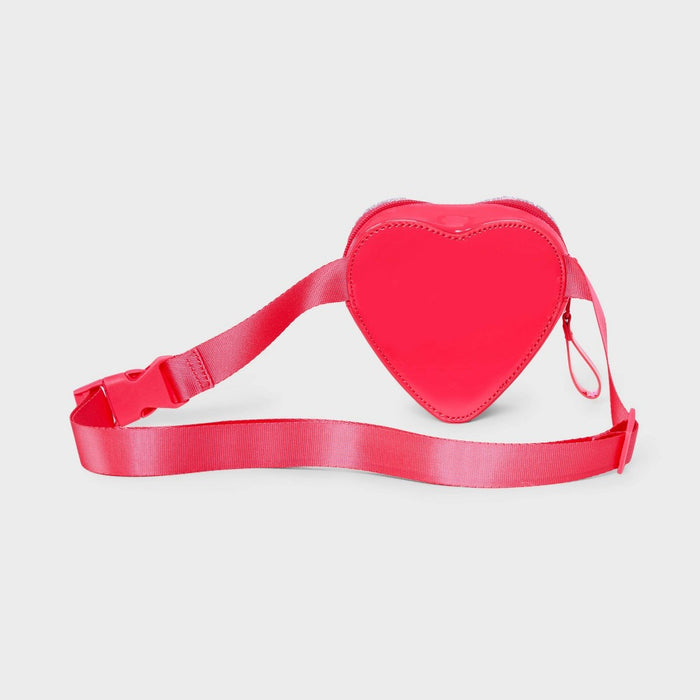 Girls' Heart Shaped Flip Sequin Crossbody Bag - Cat & Jack Pink