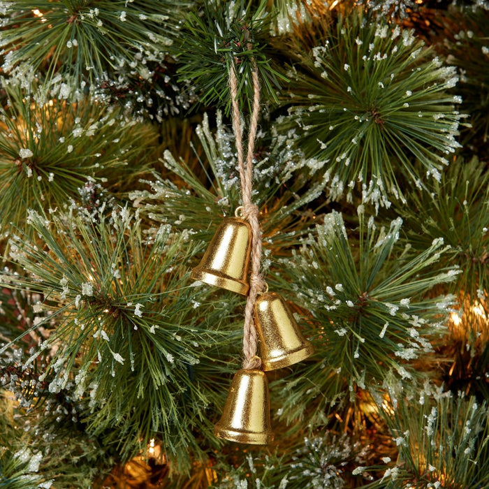 7" Cluster Bell Christmas Tree Ornament Gold - Wondershop