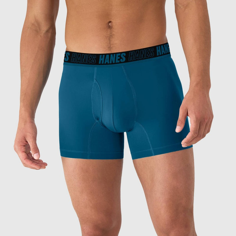 Hanes Moves Premium Men's Anti-Chafe X-Temp Trunks 2pk - Blue/Black M