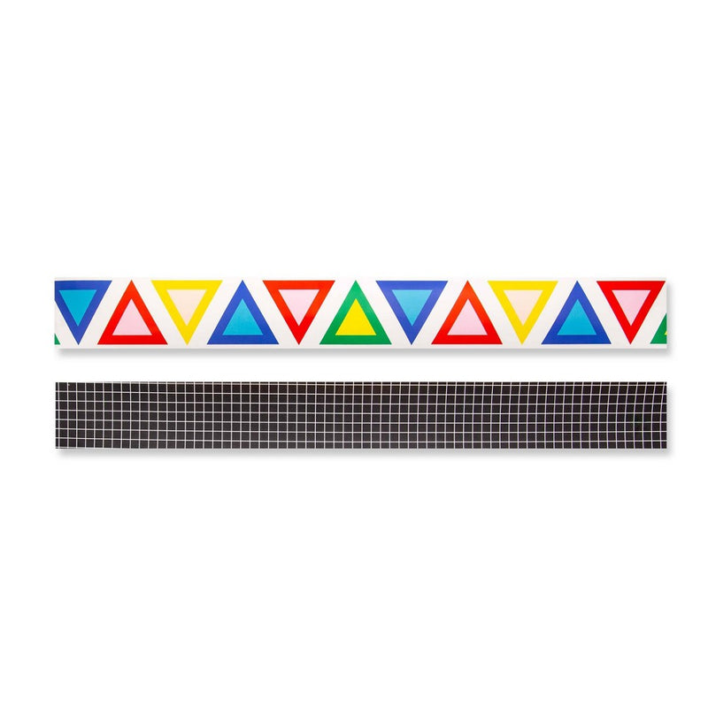 36' Reversible Rolled Bulletin Board Triangle/Grid Boarder - Horizon Group