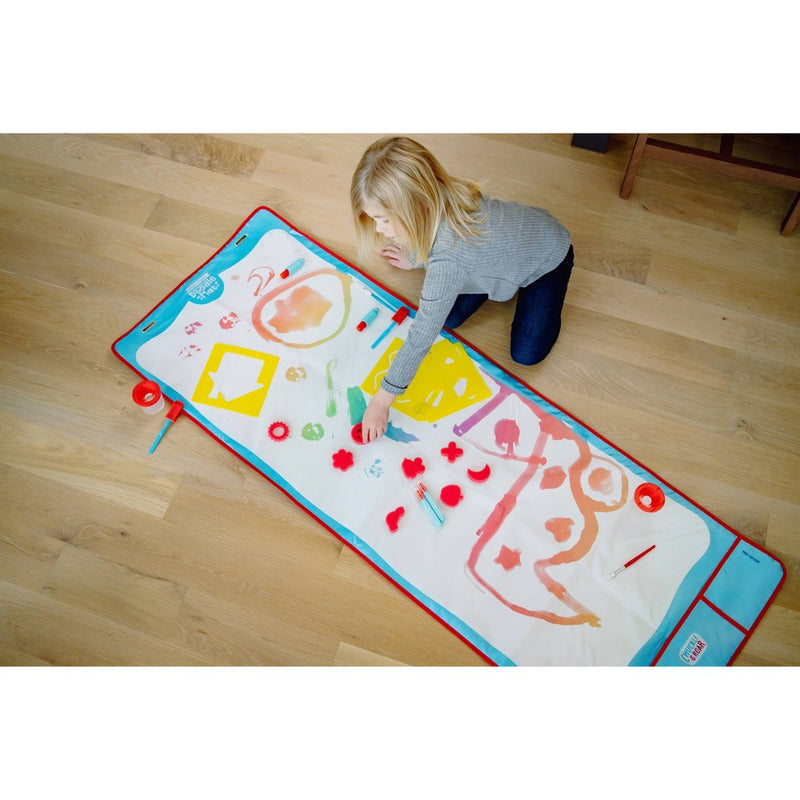 Giant Aqua Draw Door & Floor Doodle Mat with 22 Mess-Free Tools - Chuckle & Roar