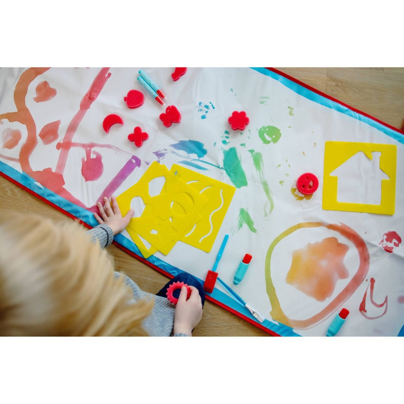 Giant Aqua Draw Door & Floor Doodle Mat with 22 Mess-Free Tools - Chuckle & Roar