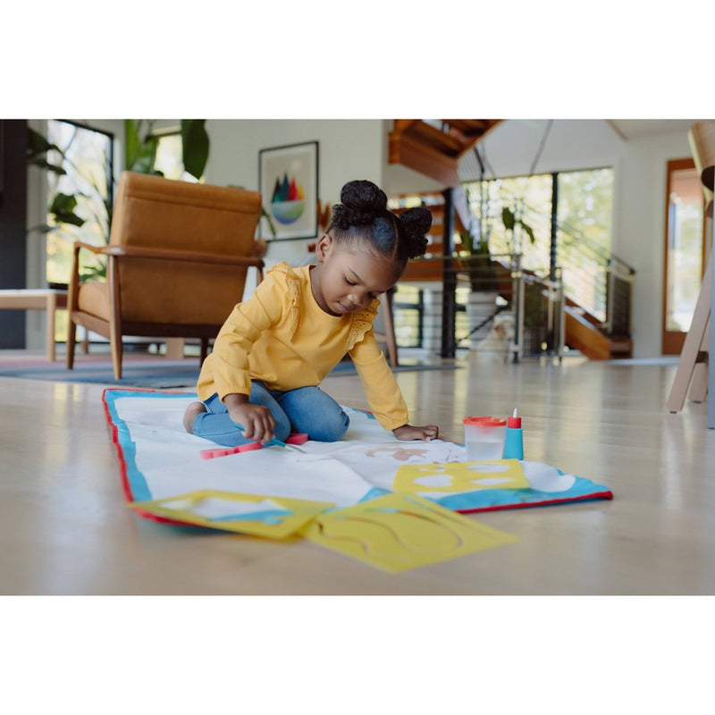 Giant Aqua Draw Door & Floor Doodle Mat with 22 Mess-Free Tools - Chuckle & Roar