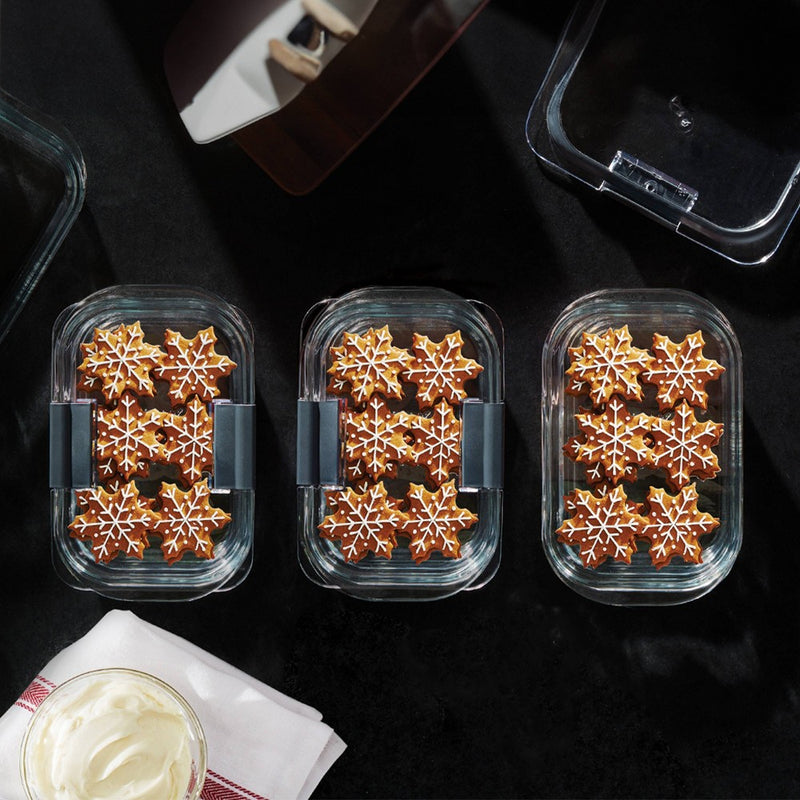 Rubbermaid Brilliance 18pc Glass Food Storage Container Set: Clear, Microwave & Dishwasher Safe, Includes Lids, 1-Year Warranty