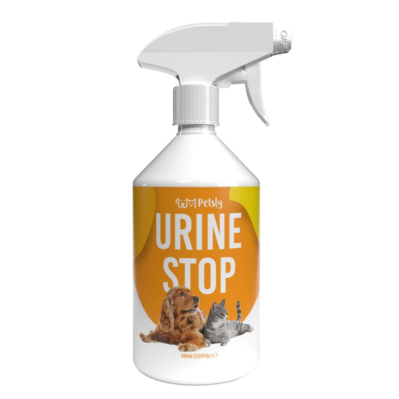 Petsly Anti Cat & Dog Urine Spray - 17 Fl Oz - No More Marking Spray For Dogs & Cats - Non-Staining Potty Training Spray For Dogs & Cats - Effective Don't Pee Here Spray For Dogs - Made In Germany