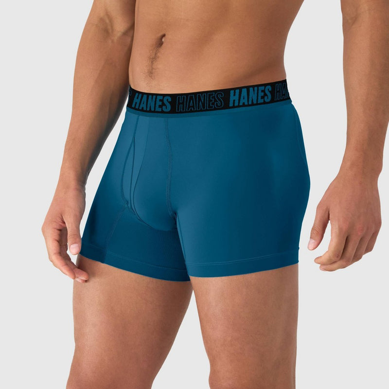 Hanes Moves Premium Men's Anti-Chafe X-Temp Trunks 2pk - Blue/Black XL