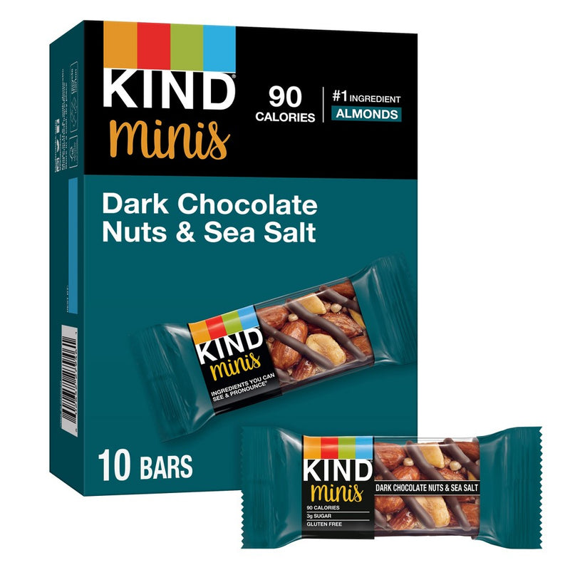 KIND Minis Dark Chocolate Nuts Sea Salt - 0.6 / 10ct