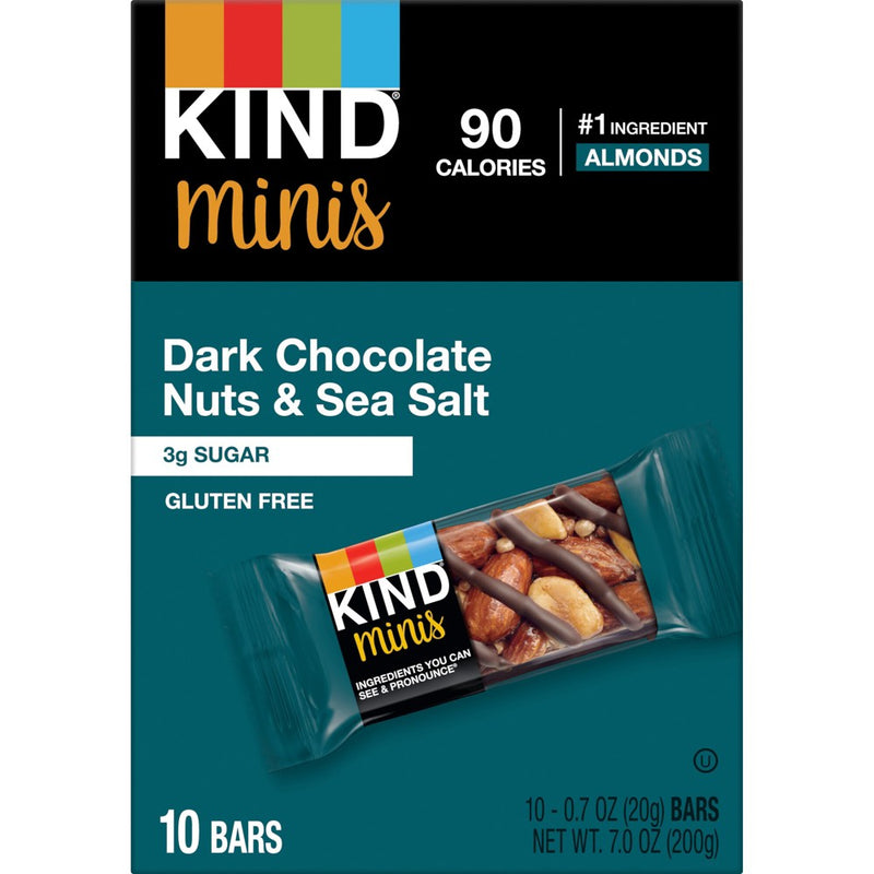 KIND Minis Dark Chocolate Nuts Sea Salt - 0.6 / 10ct