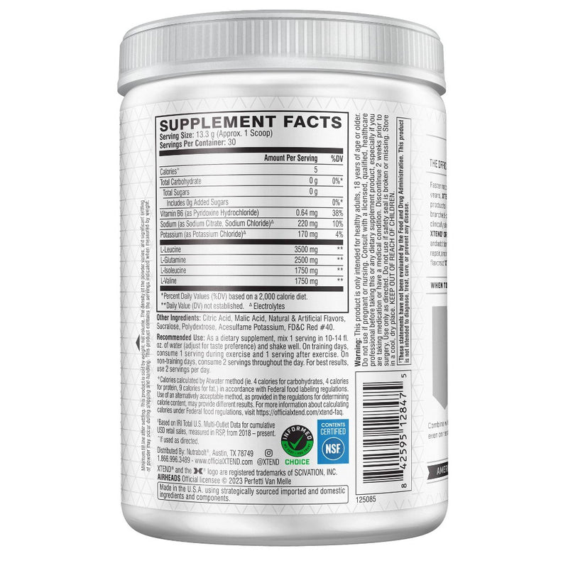 Xtend Original Cherry Airheads Dietary Supplements - 14oz/30ct