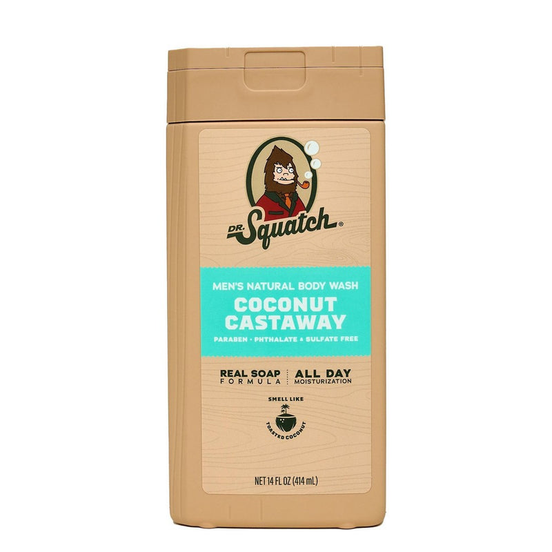 DR. SQUATCH Men's Non-Exfoliating Body Wash - Coconut Castaway - 14 fl oz