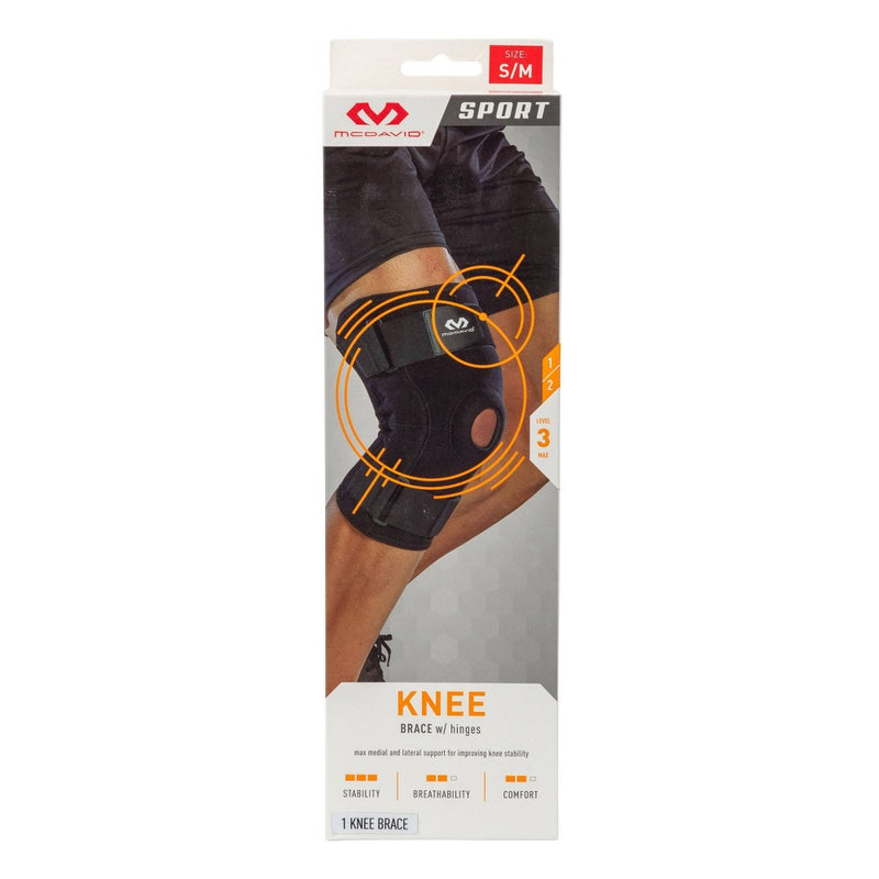 McDavid Sport Knee Brace with Hinges - Black - L/XL