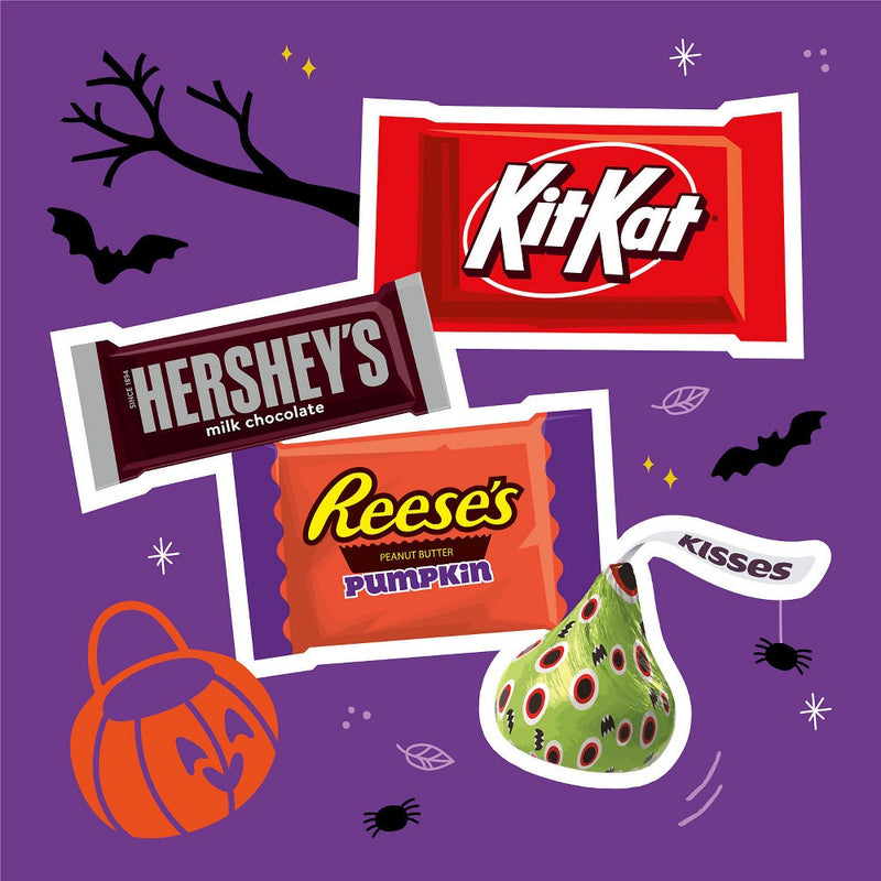 Hershey's Milk Chocolate Assorted Trick or Treat Halloween Candy Coffin Gift Box - 120pc/40.73oz