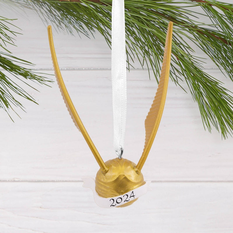 Hallmark Harry Potter Golden Snitch with 2024 Banner Christmas Tree Ornament
