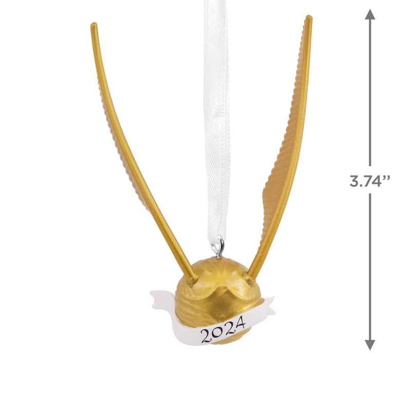 Hallmark Harry Potter Golden Snitch with 2024 Banner Christmas Tree Ornament